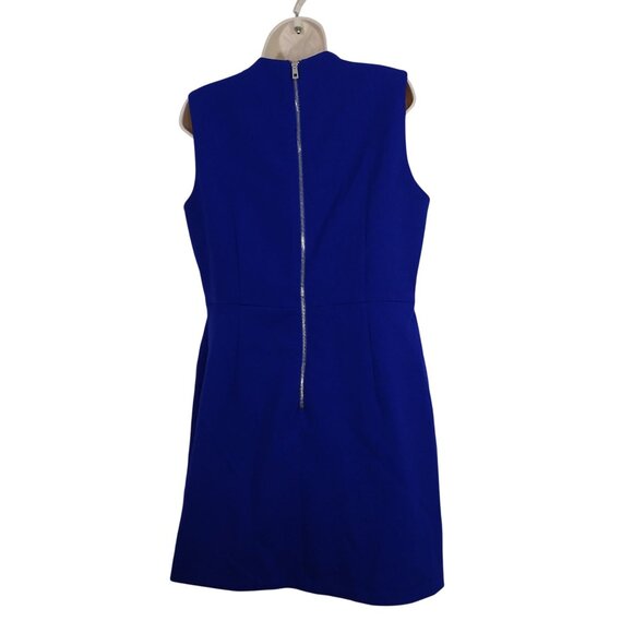 French Connection Sleeveless Blue Sheath Dress Women Size 12 Work Career - Picture 3 of 8
